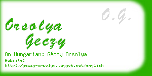 orsolya geczy business card