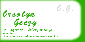 orsolya geczy business card